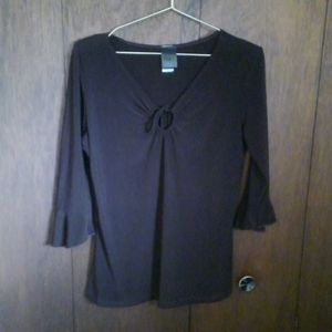 J.t.b. 3/4 length brown poly women's medium shirt